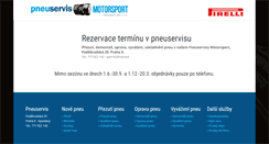Desktop Screenshot of pneuservis.motorsport.cz