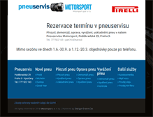 Tablet Screenshot of pneuservis.motorsport.cz